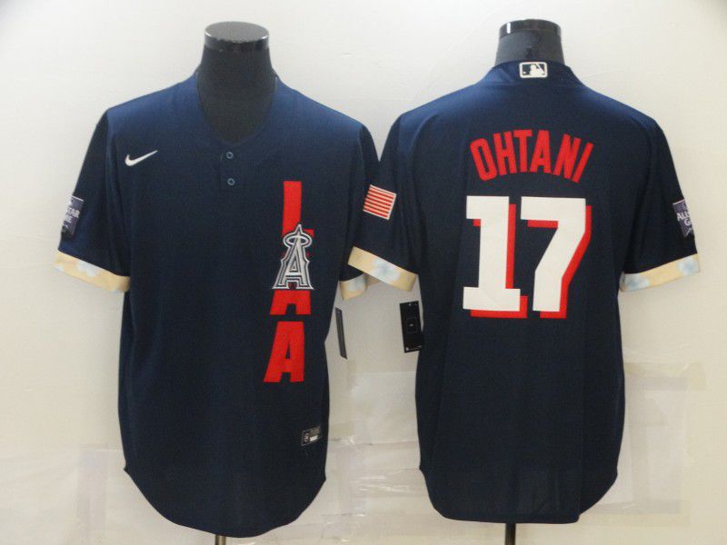 Men Los Angeles Angels #17 Ohtani Blue 2021 All Star Game Nike MLB Jersey->los angeles angels->MLB Jersey